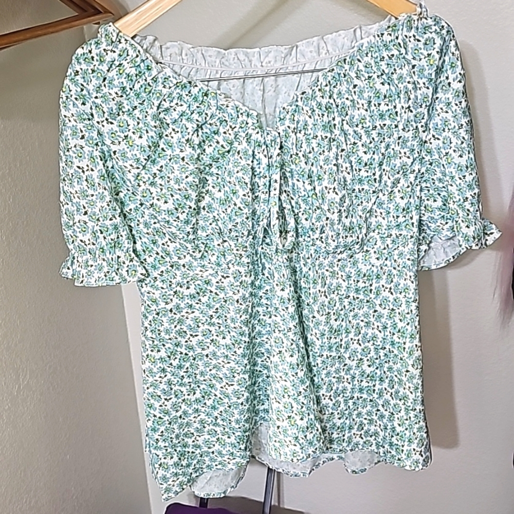 Wide ruffle collar boho Blouse